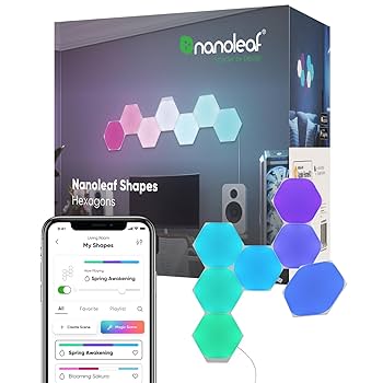 Nanoleaf Shapes LED Wall Lights, RGBW Smart Wall Panels with